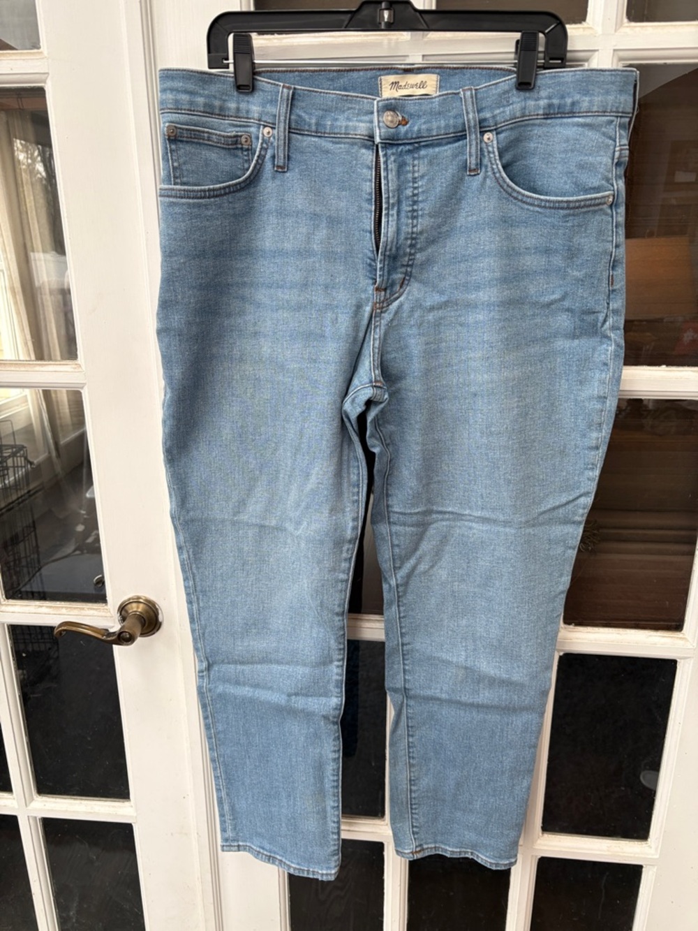 011 NWOT Madewell Mid-Rise Perfect Vintage Women’s Straight-Leg Light Blue Jeans